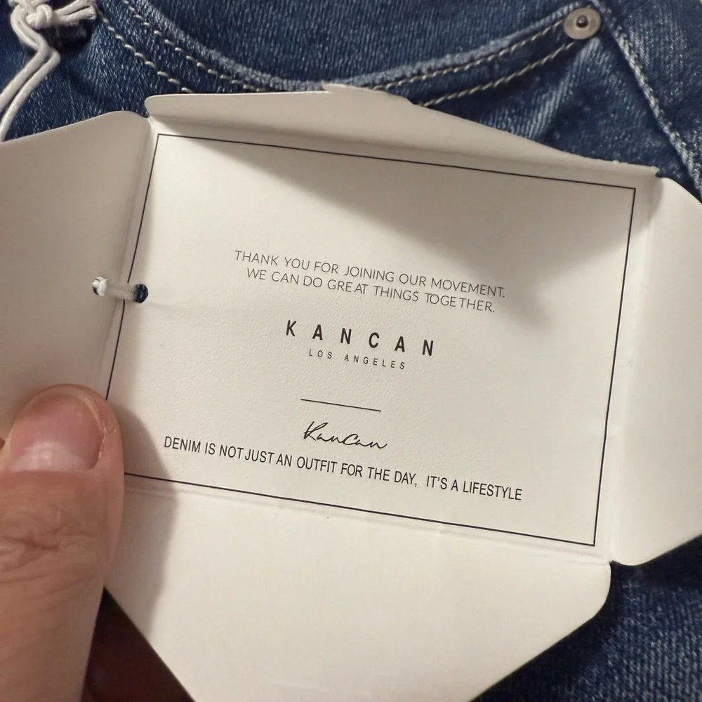 KanCan high rise Women's Classic Blue Jean Shorts - Picture 6 of 9